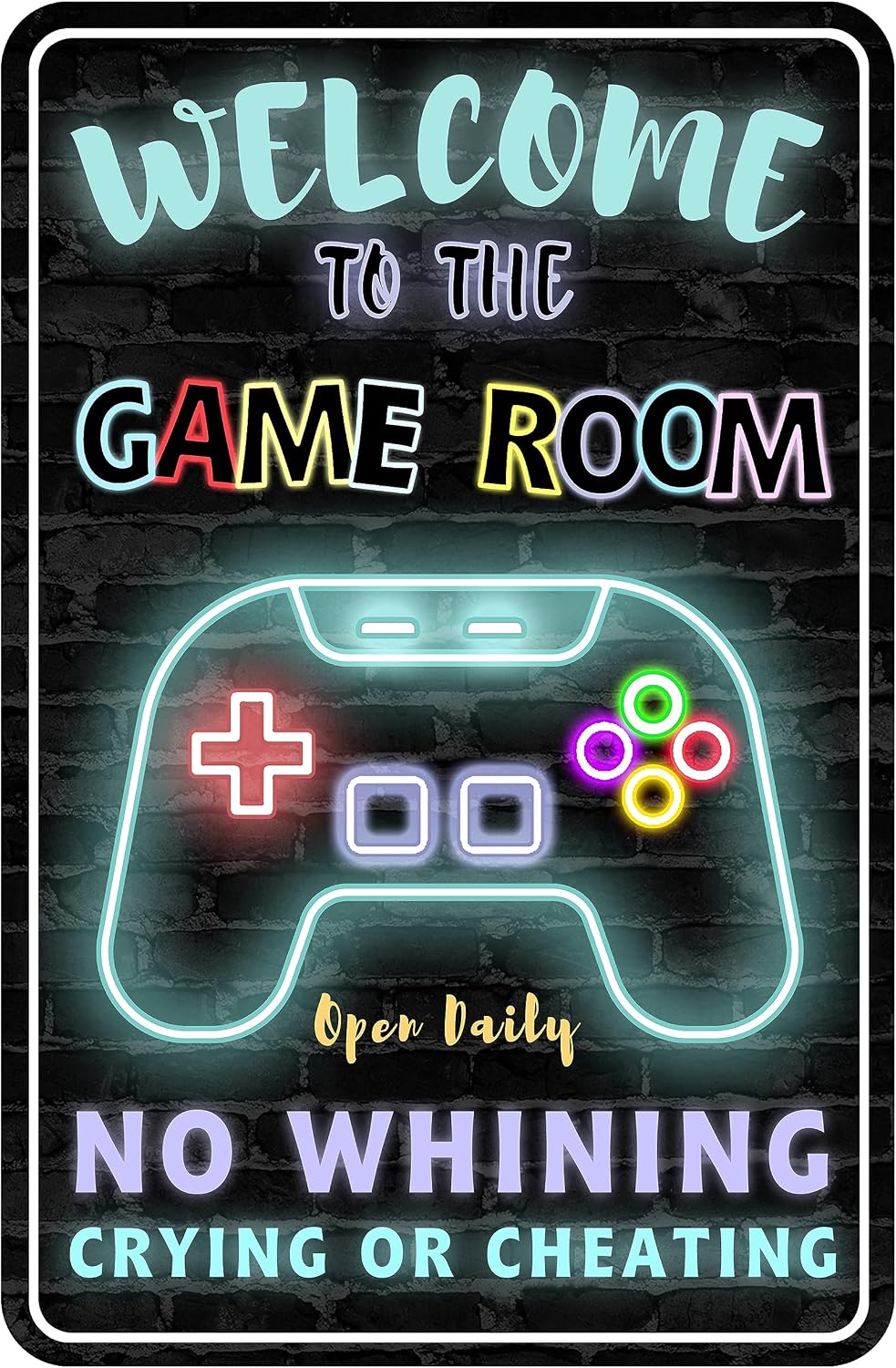 Gaming Accessories For Room - Metallschild für das Gamingzimmer, Wanddekoration für