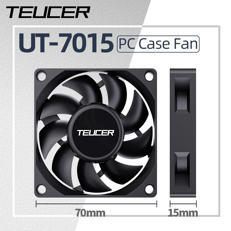 Gaming Accessories Rack - Teucer UT-7015 7 cm Chassis-Lüfter, hydraulisches
